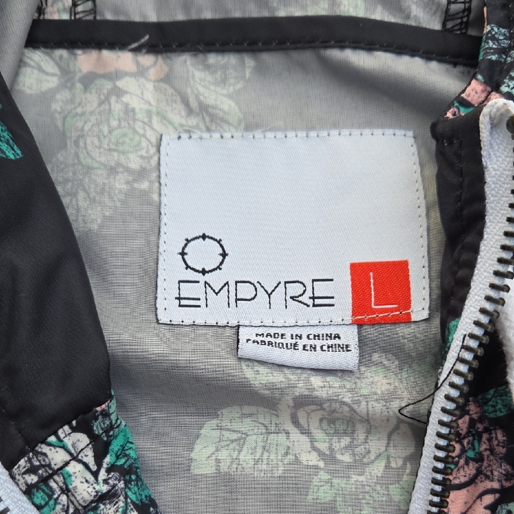 Empyre Floral Hooded Windbreaker Rainyday Jacket Zumiez Large - Picture 2 of 8